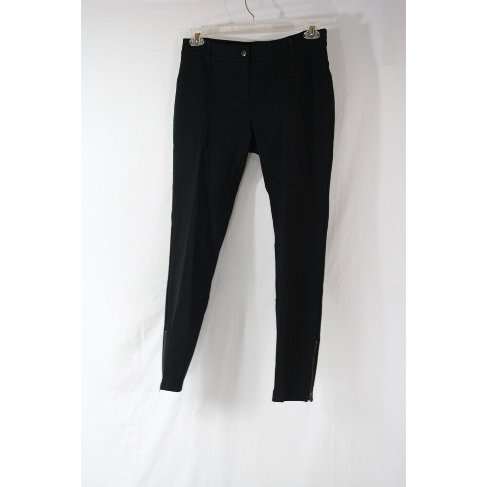 Eileen Fisher Women's S Ankle Zip Riding Style Pants Equestrian Breeches Black